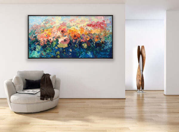 Flowers painting on canvas