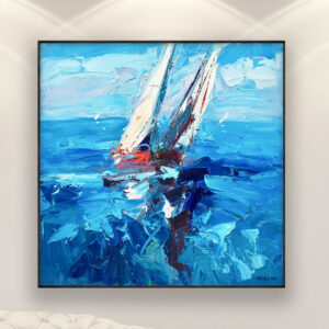 Sailboats Painting on Canvas