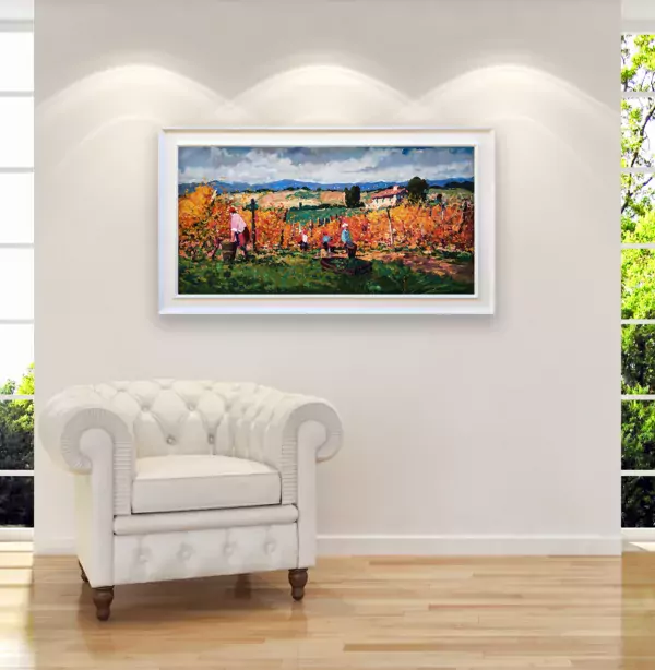 Vineyard Painting on Canvas