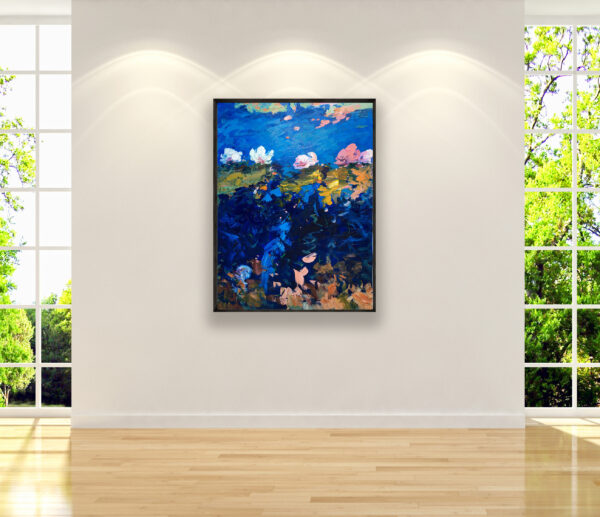 Water Lilies Painting on Canvas