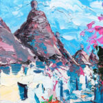 Detail of Alberobello Puglia painting