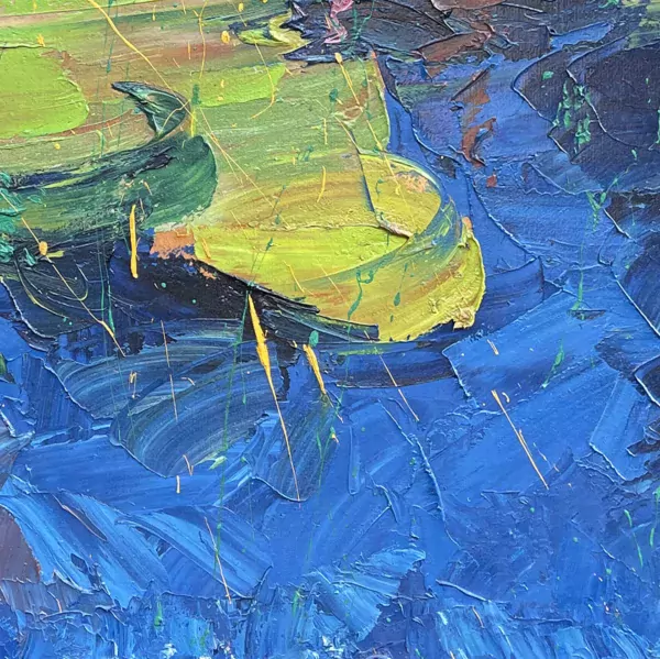 Water Lilies Painting Detail 4