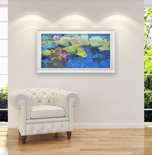 Water Lilies Painting on Canvas