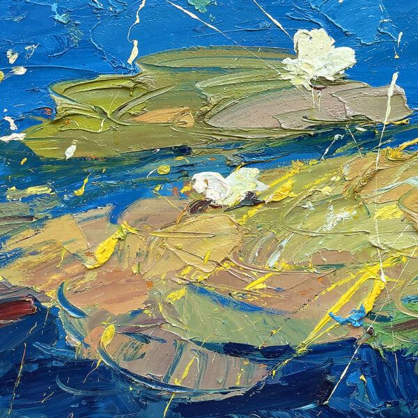 Water Lilies Painting Detail 1