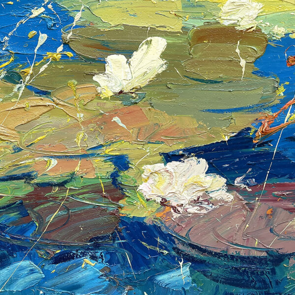 Water Lilies Painting Detail 2