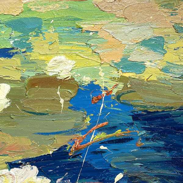 Water Lilies Painting Detail 3