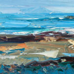 Detailed closeup of abstract beach painting 2